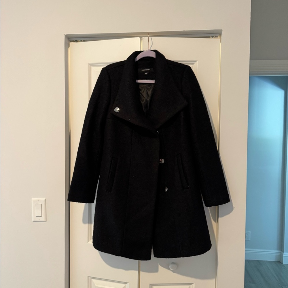 Kenneth Cole Classic Black Pea Coat
